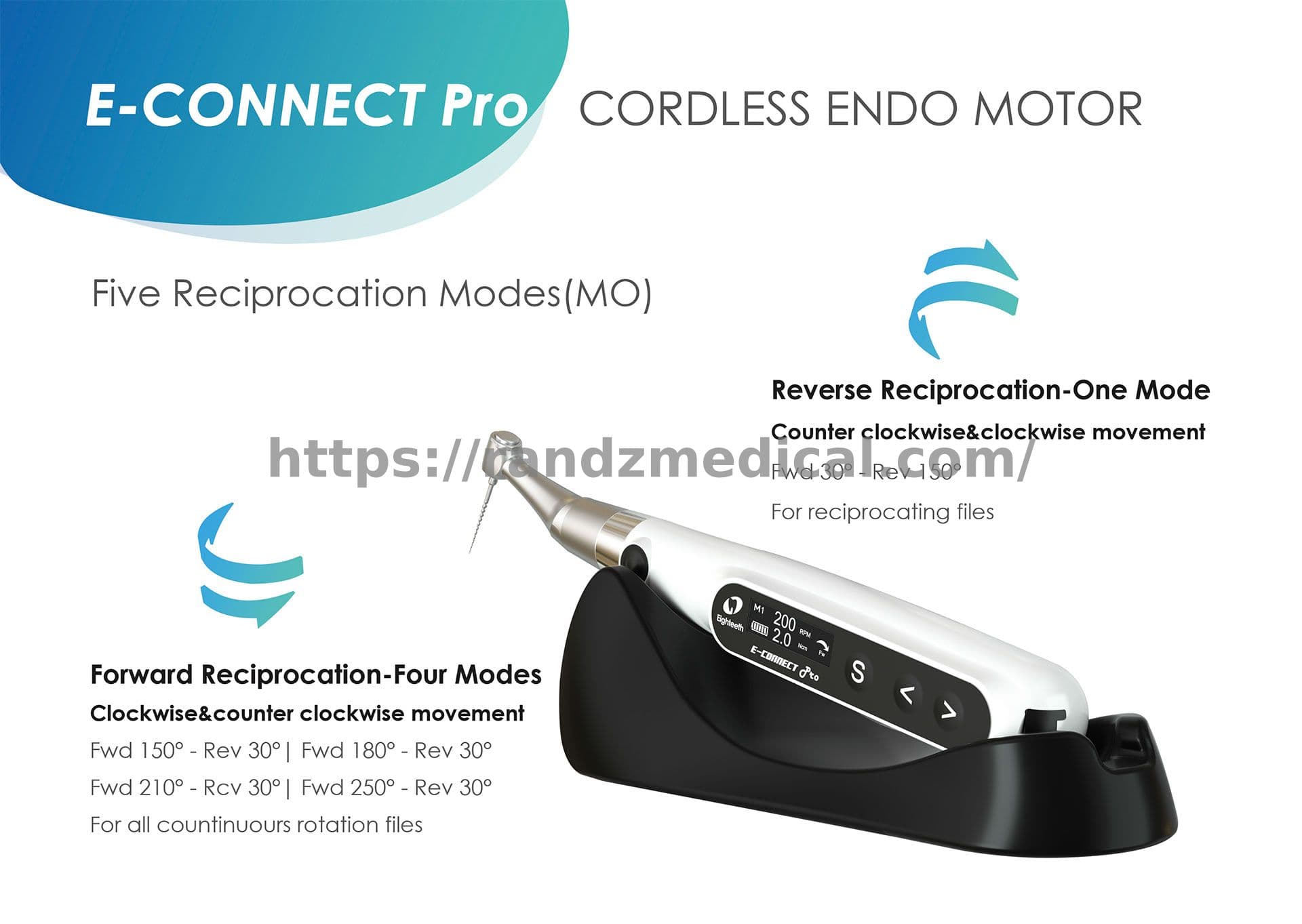 MOTEUR ENDODONTIQUE E-CONNECT PRO