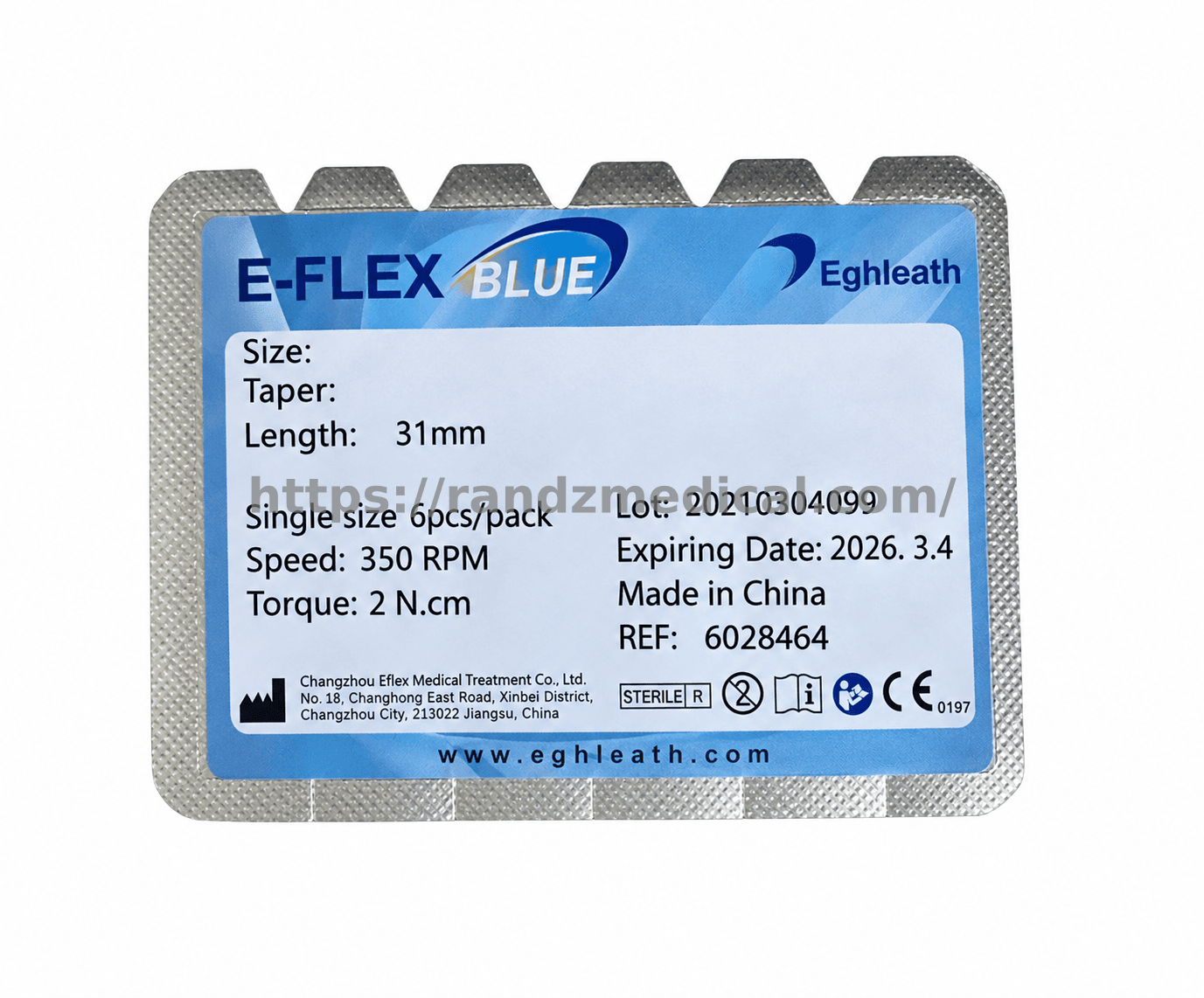 LIMES MECANISEE E-FLEX BLUE N°15/06 L31MM (PLAQUE DE 6 LIMES)