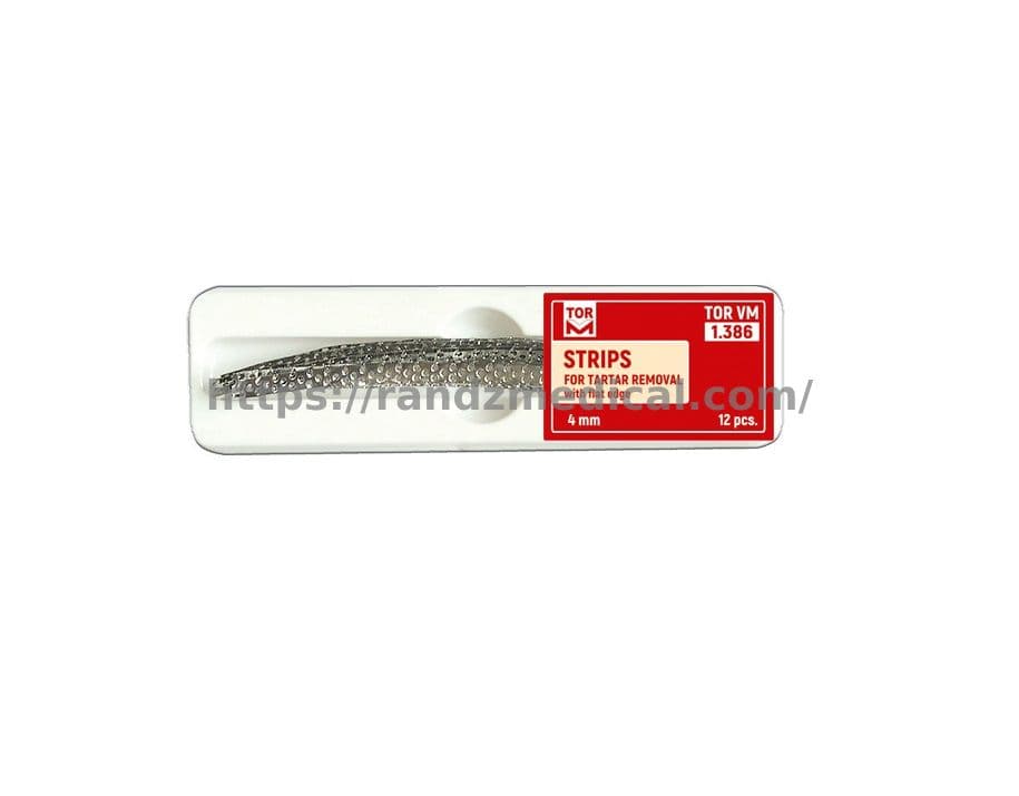 BANDE METALLIQUE PERFOREES DENTAIRE POUR L'ELIMINATION DU TARTRE 12 PCS