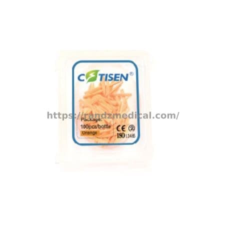 COINS INTER-DENTAIRE EN BOIS ORANGE (100 UNITES)
