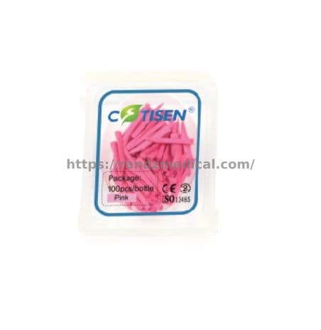 COINS INTER-DENTAIRE EN BOIS ROSE (100 UNITES)