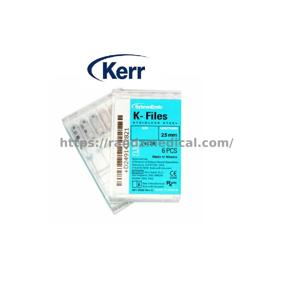 LIMES K FILES N°15 L 25MM (PLAQUE DE 6)
