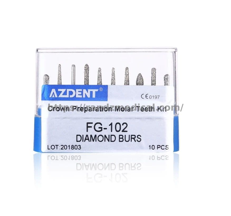 KIT DE 10 FRAISES DIAMANTEE (PREPARATION POUR COURONNE)  FG-102