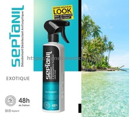 DESODORISANT D'ATMOSPHERE PUISSANT "EXOTIQUE" 500mL SEPTANIL
