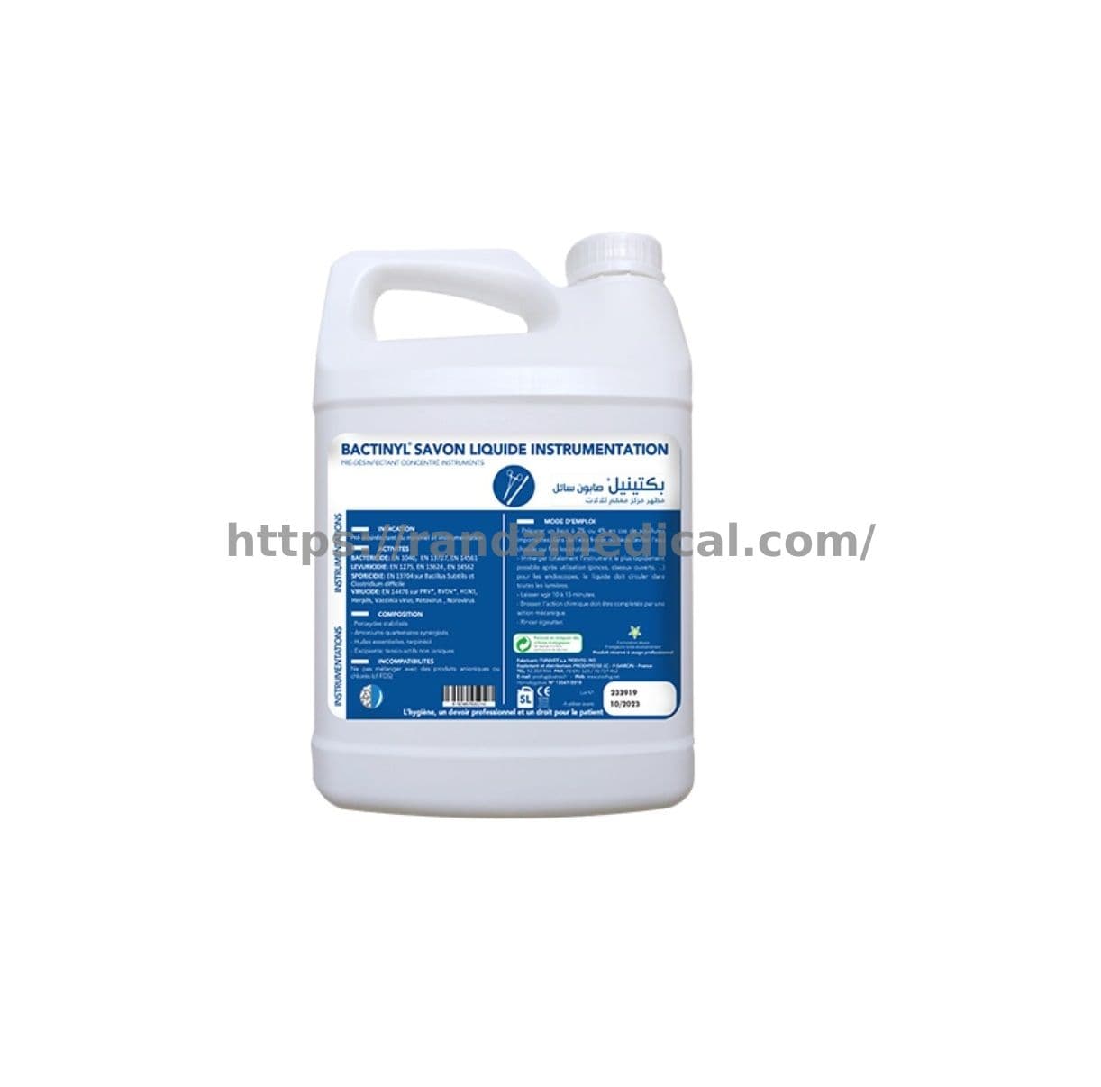BACTINYL® SAVON LIQUIDE INSTRUMENTATION CONCENTREE 2%