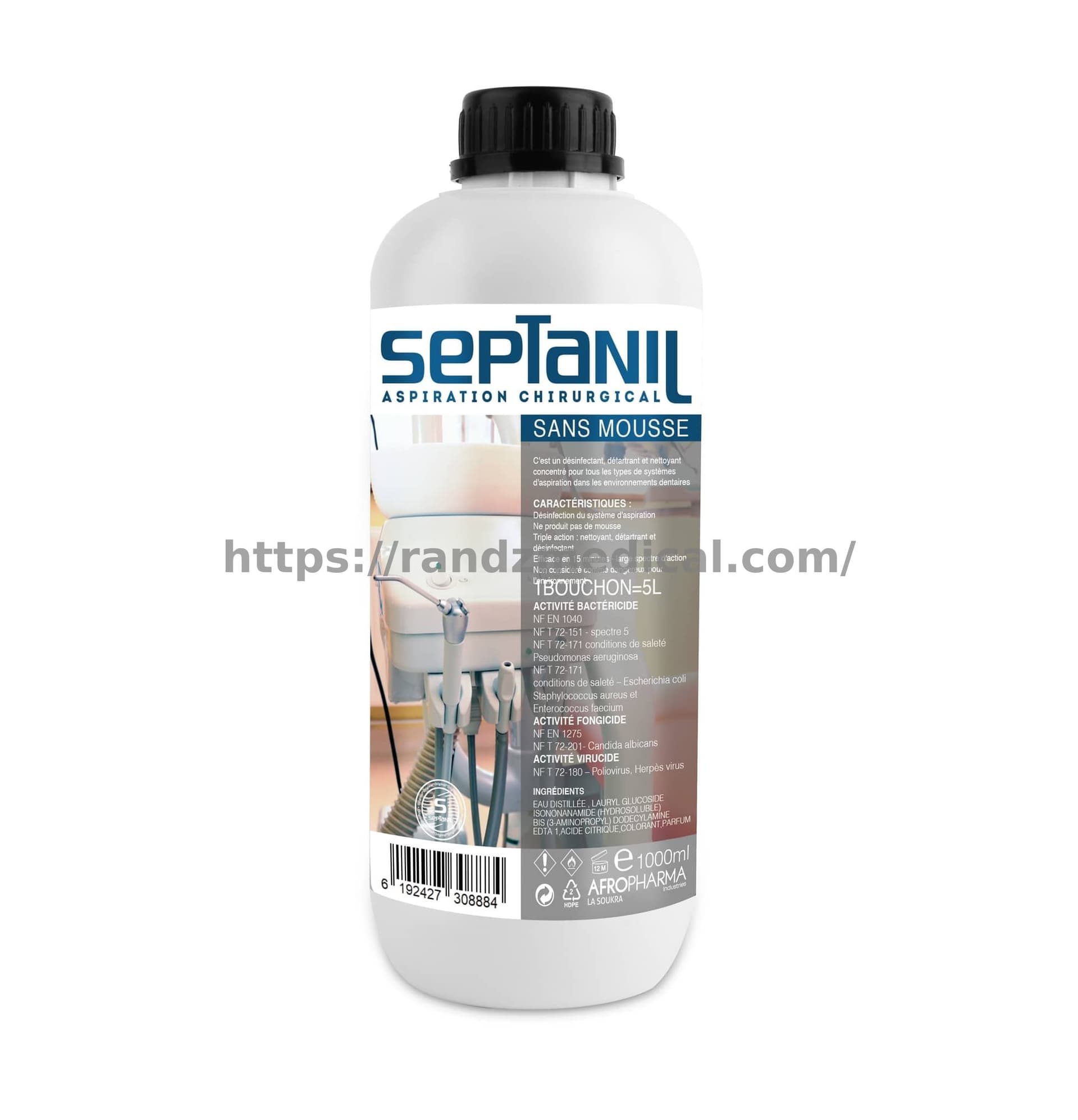 DESINFECTANT ASPIRATION CHIRURGICAL CONCENTRE 1 LITRE