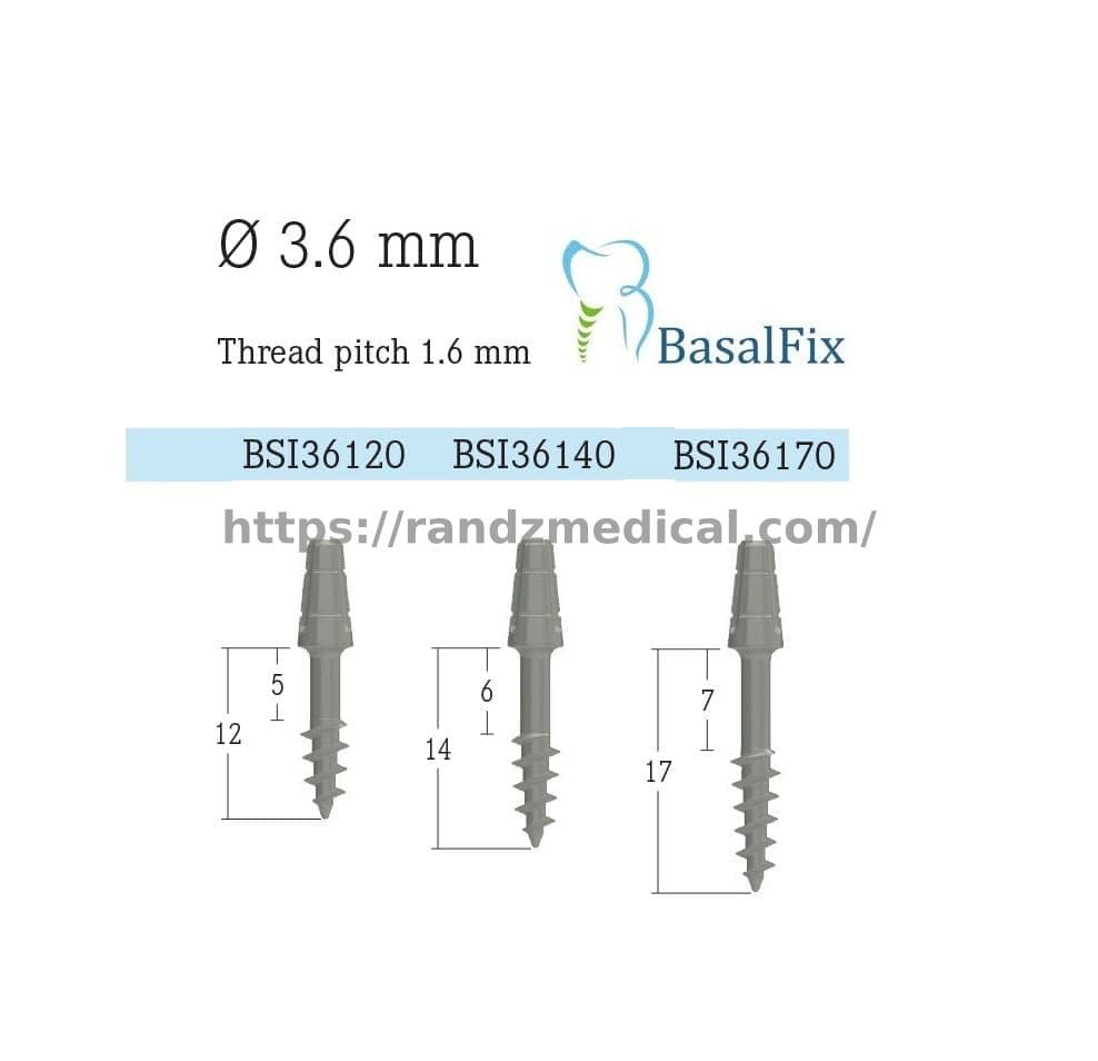 BASAL IMPLANT DIAM. 3,6MM LONG 14MM  (REF: BSI36140)