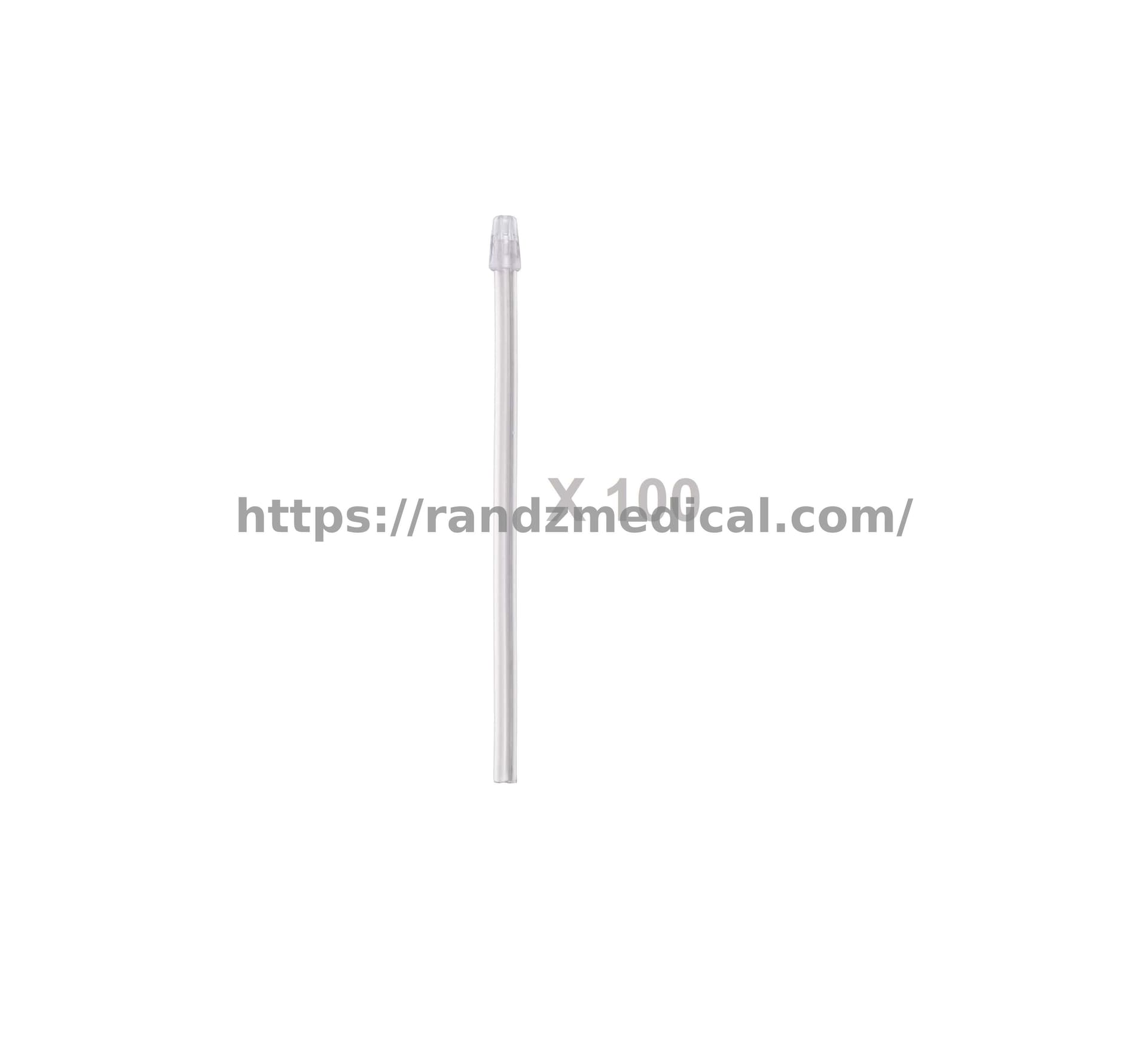 CANULES SALIVAIRE TRANSPARENT AVEC EMBOUT DETACHABLES (100PCS)