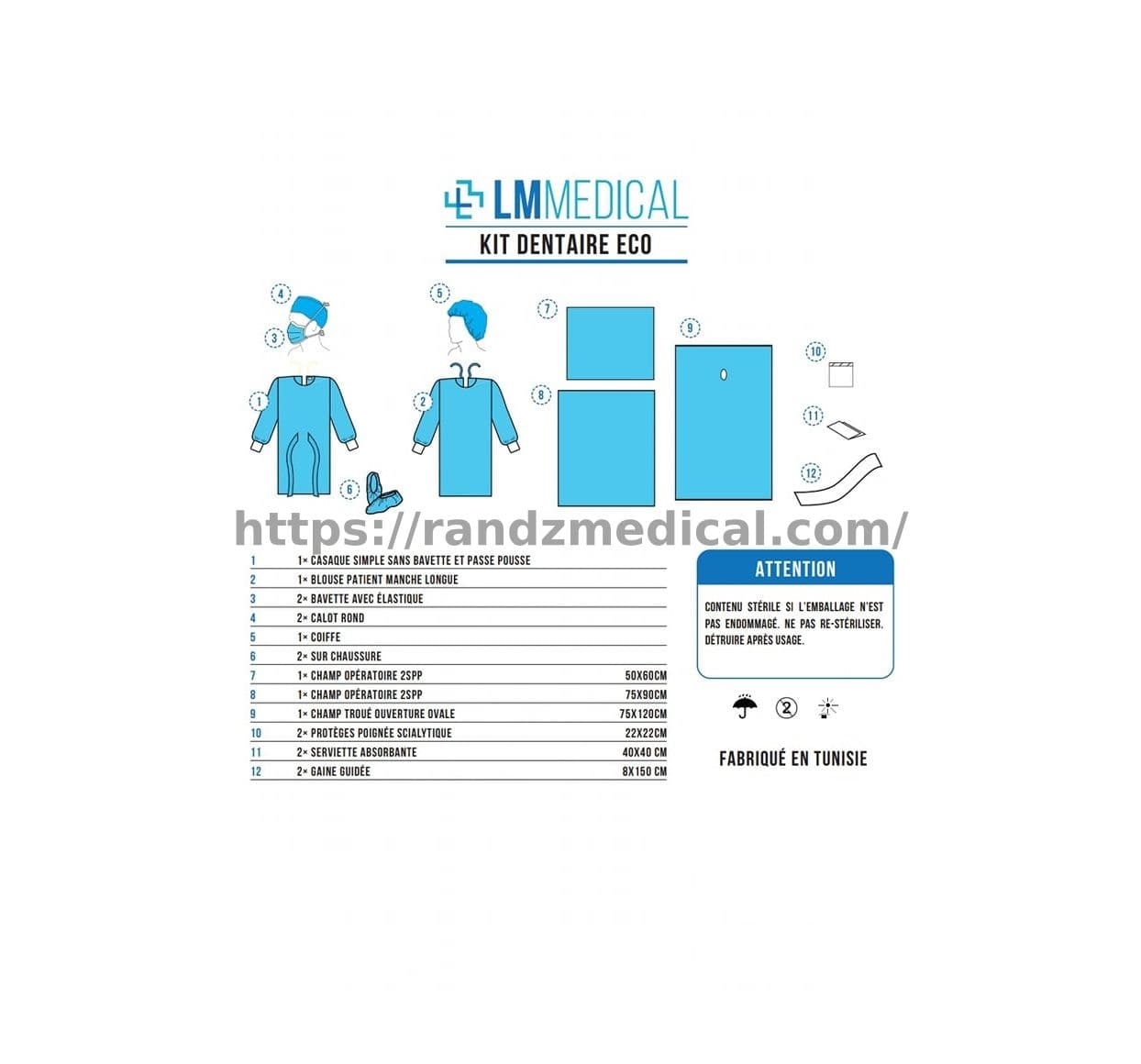 KIT STERILE POUR IMPLANTOLOGIE ECO- LM MEDICAL
