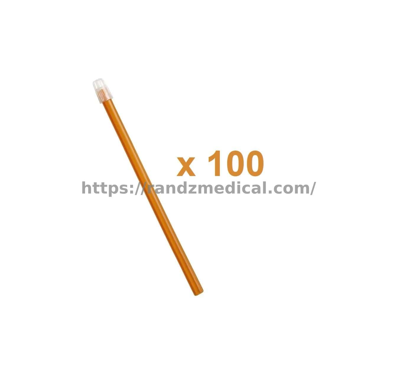 CANULES SALIVAIRE ORANGE AVEC EMBOUT DETACHABLES (100PCS)
