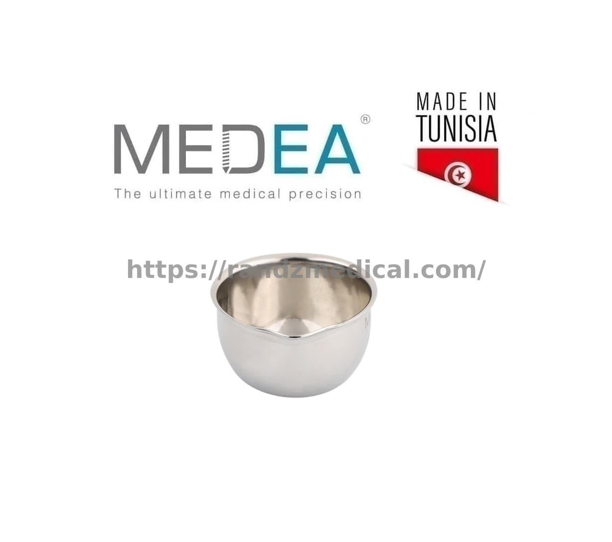 CUPULE INOX AVEC BEC ET FOND PLAT DIAM 100MM 310 ML (AD216-4)